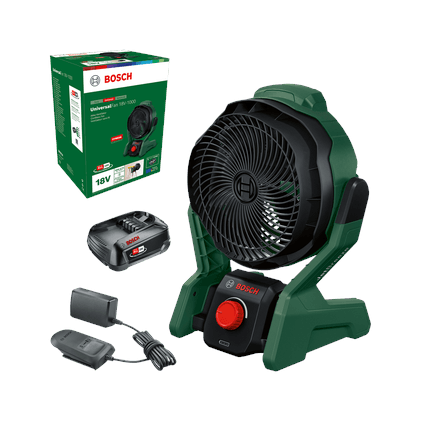 Akumulatora ventilators BOSCH UniversalFan 18V-1000 - 1x2,0Ah akumulators, lādētājs