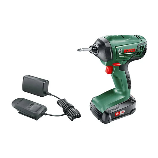 Akumulatora Impulsveida skrūvgriezis BOSCH AdvancedImpactDrive 18 - 1x1,5Ah akumulators, lādētājs