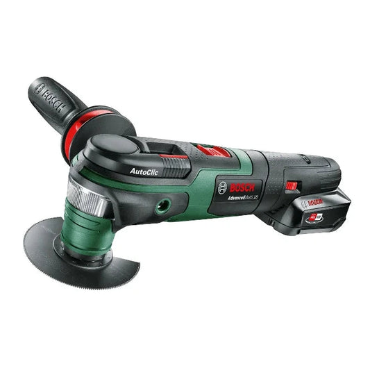 Akumulatora daudzfunkciju instruments BOSCH AdvancedMulti 18 - 1x2,0Ah akumulators, lādētājs
