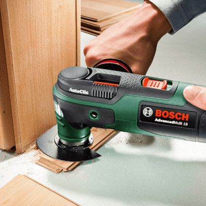 Akumulatora daudzfunkciju instruments BOSCH AdvancedMulti 18 - 1x2,0Ah akumulators, lādētājs