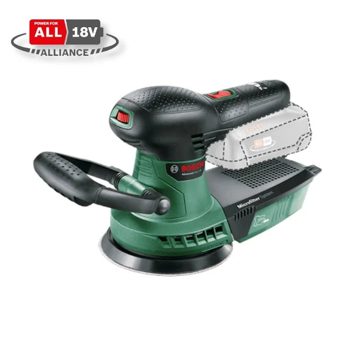 Akumulatora ekscentriskā slīpmašīna BOSCH AdvancedOrbit 18 - bez akumulatora un lādētāja