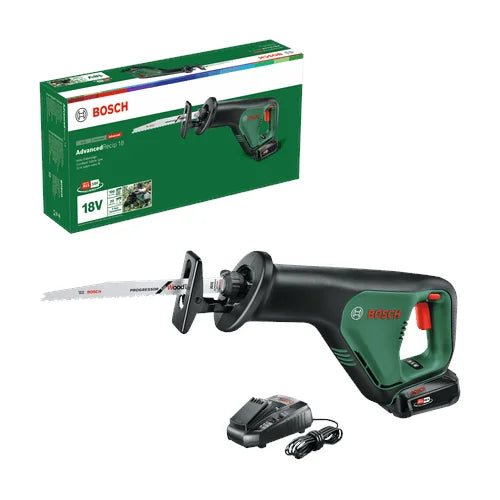 Akumulatora zobenzāģis BOSCH AdvancedRecip 18 - 1x2,5Ah akumulators, lādētājs