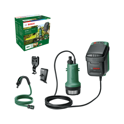 Akumulatora lietus ūdens sūknis BOSCH GardenPump 18V-2000 - 1x2,5Ah akumulators, lādētājs