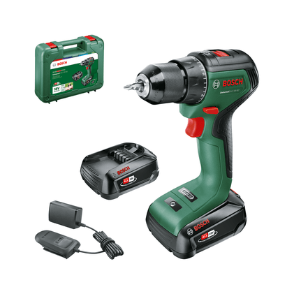 Akumulatora urbjmašīna skrūvgriezis BOSCH UniversalDrill 18V-60 - 2x2,0Ah akumulators, lādētājs