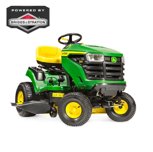 John Deere X107 dārza traktors 107 cm |Komfortablai darbībai un izcilai pļaušanas kvalitātei
