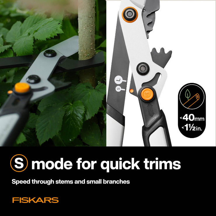 Fiskars zaru šķēres biezākiem zariem, divasmeņu DualAction™ LX108