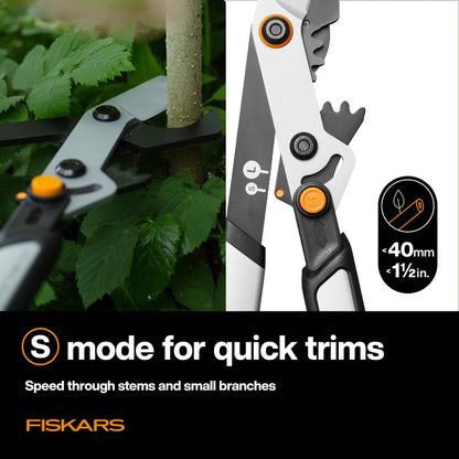 Fiskars zaru šķēres biezākiem zariem, divasmeņu DualAction™ LX108
