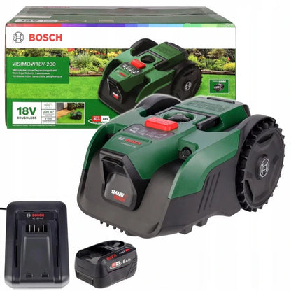 Bosch VisiMow 18V-200 mauriņa robots | Bez robežvada, ar akumulatoru un lādētāju
