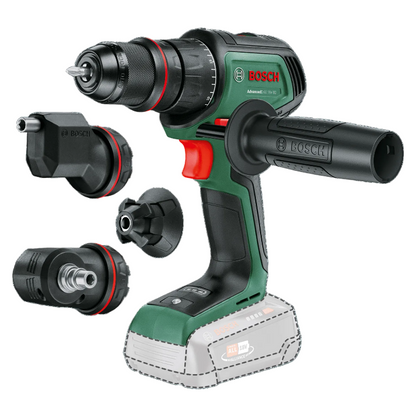 Akumulatora urbjmašīna skrūvgriezis BOSCH AdvancedDrill 18V-80 QuickSnap - ar 3 patronām, bez akumulatora