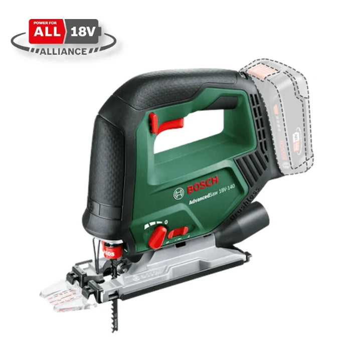 Akumulatora figūrzāģis BOSCH AdvancedSaw 18V-140 - bez akumulatora un lādētāja