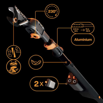 Akumulatora grieznes Fiskars eTree Pruner (lieliem kokiem)