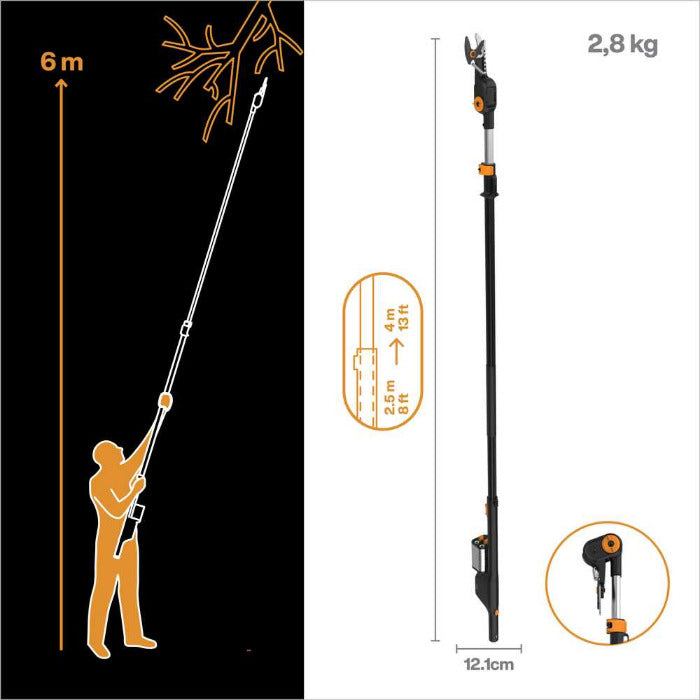 Akumulatora grieznes Fiskars eTree Pruner (lieliem kokiem)