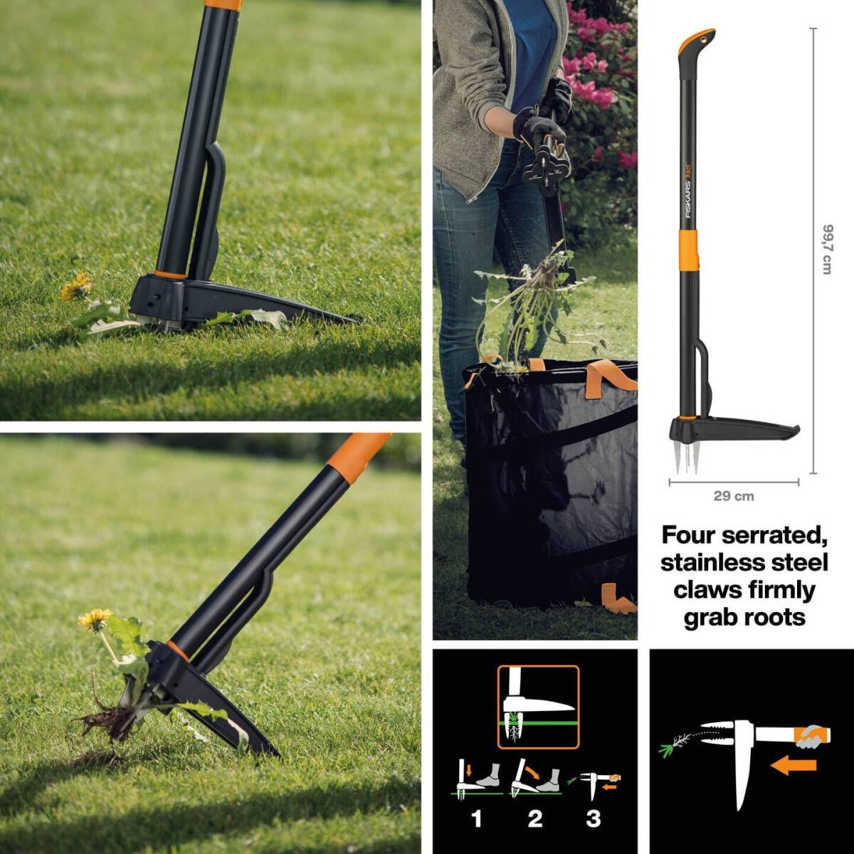 X-sērijas nezāļu rāvējs Fiskars