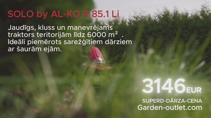 Elektriskais dārza traktors solo® by AL-KO R 85.1 Li | Akumulatora zāles traktors līdz 6000 m²