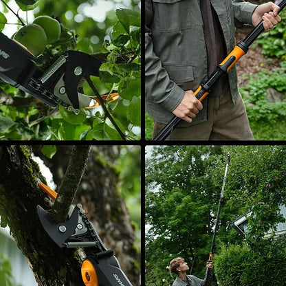 Teleskopiskās koku zaru grieznes ar zaru satvērēju Fiskars